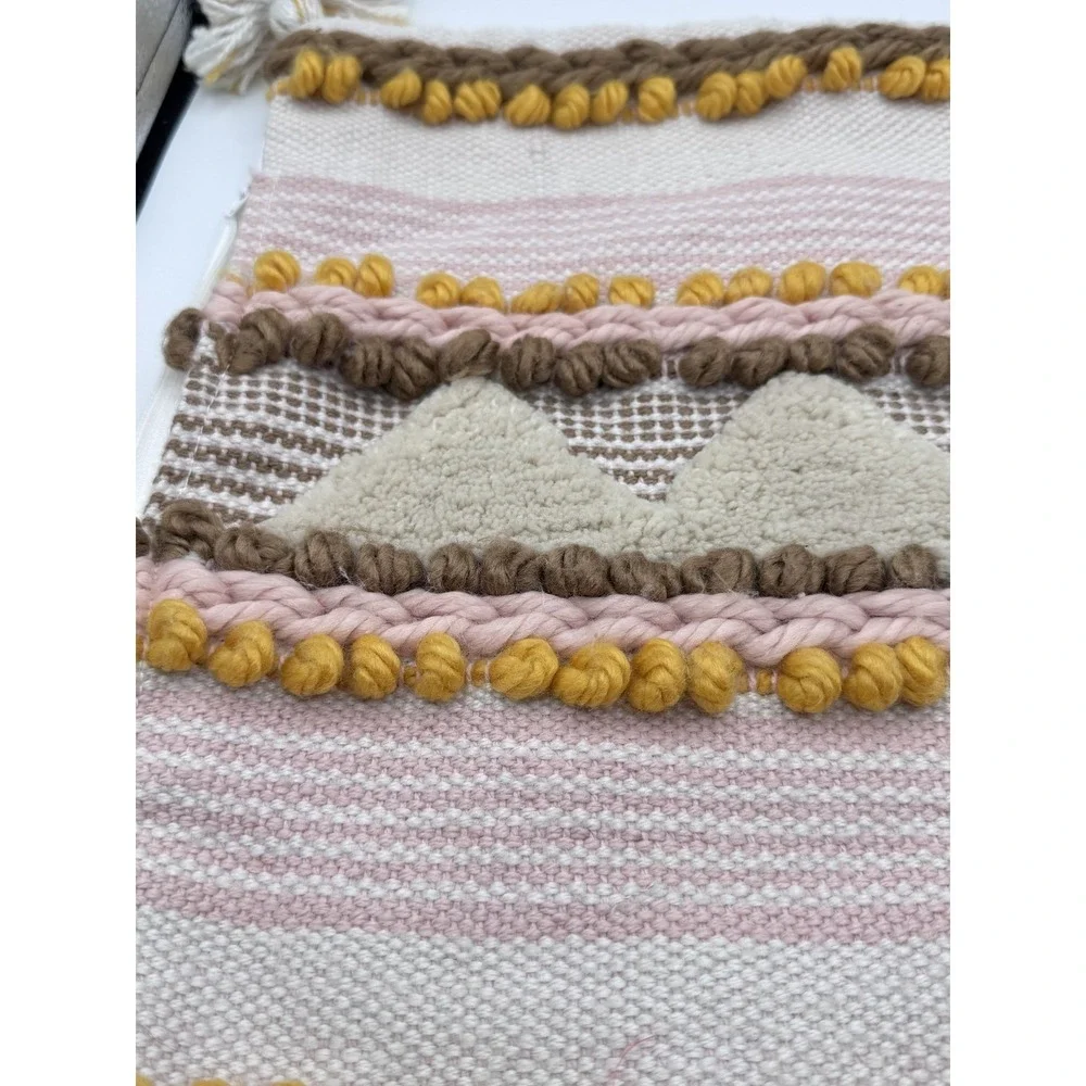 Lot 4 Boho Textured Pillowcase Cover 18x18 Woven Tufted Tassels